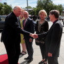 19. juni: Kong Harald er til stede ved lanseringen av Interfaith Rainforest Initiative på Nobels Fredssenter. Foto: Lise Åserud / NTB scanpix